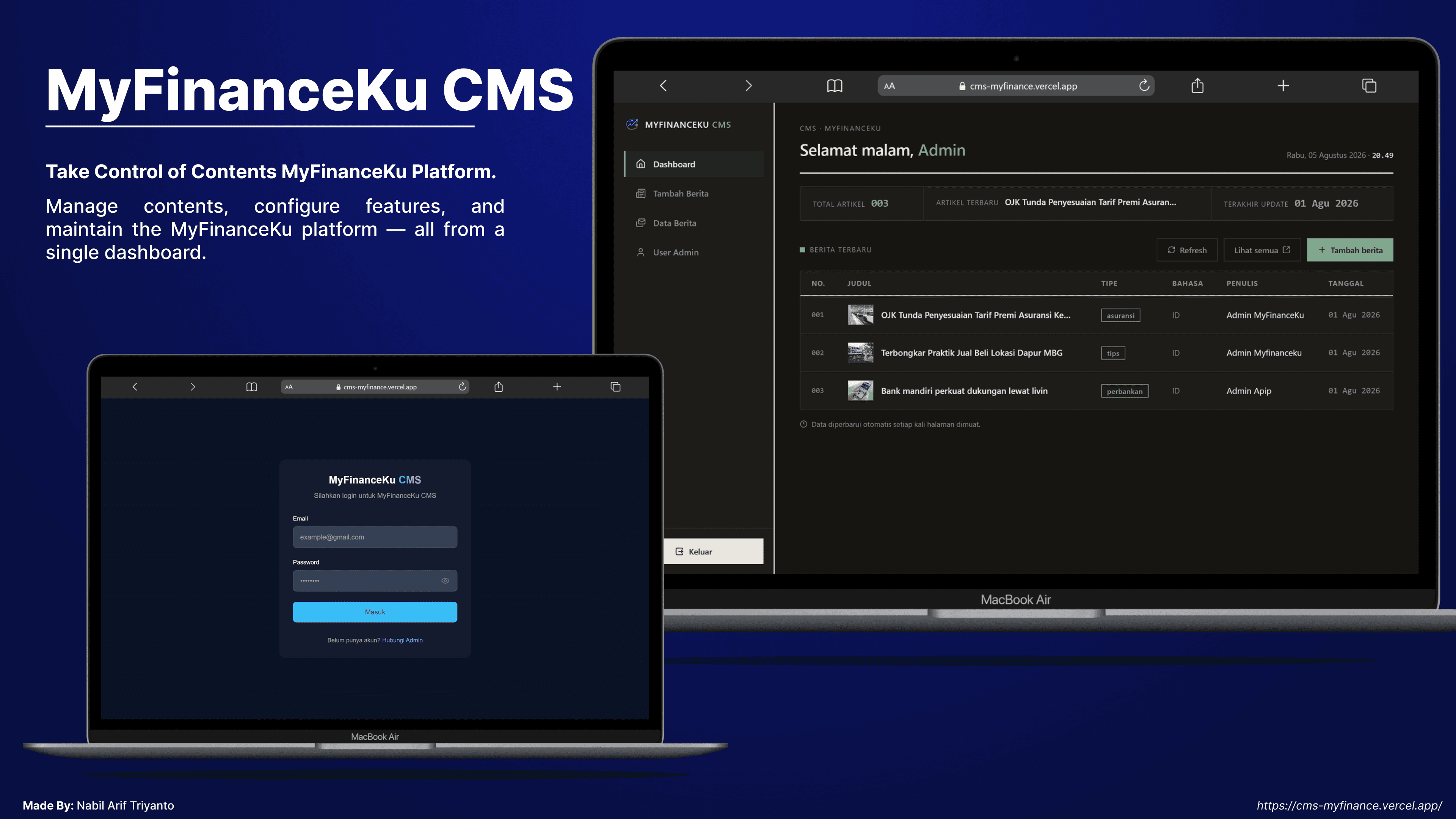 MyFinanceKu CMS